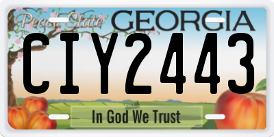 GA license plate CIY2443