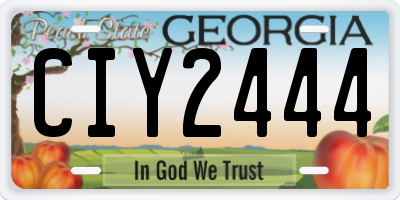 GA license plate CIY2444