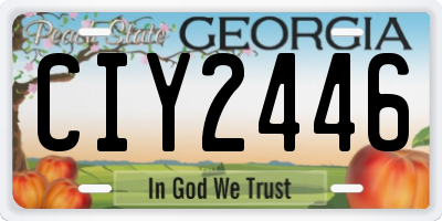 GA license plate CIY2446