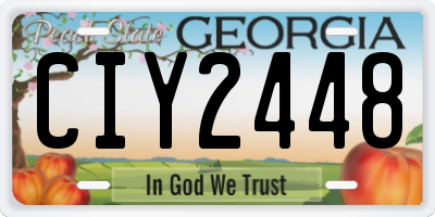 GA license plate CIY2448