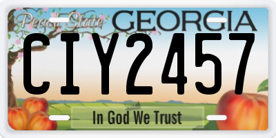 GA license plate CIY2457