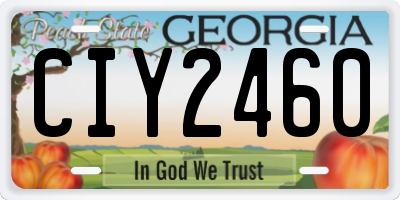GA license plate CIY2460