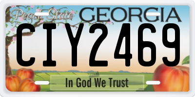 GA license plate CIY2469