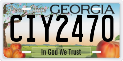 GA license plate CIY2470