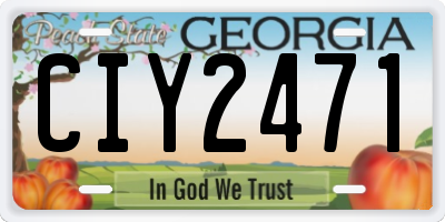 GA license plate CIY2471