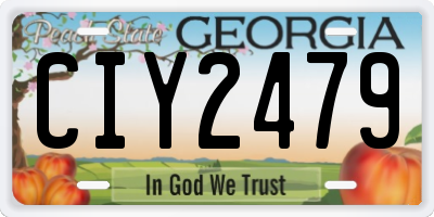 GA license plate CIY2479