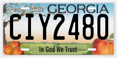 GA license plate CIY2480