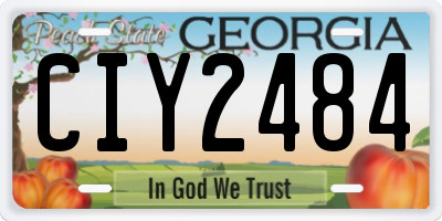 GA license plate CIY2484
