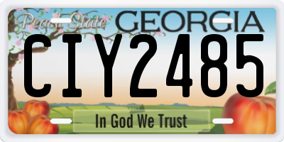 GA license plate CIY2485