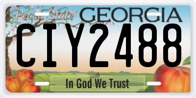 GA license plate CIY2488