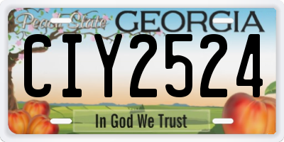 GA license plate CIY2524