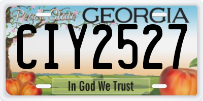 GA license plate CIY2527