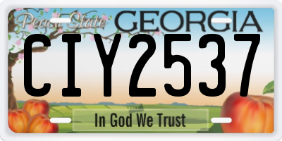 GA license plate CIY2537
