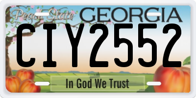 GA license plate CIY2552