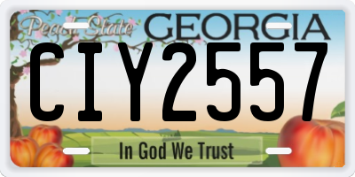 GA license plate CIY2557