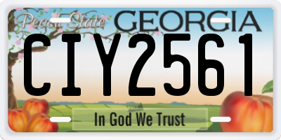 GA license plate CIY2561