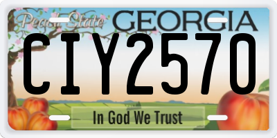 GA license plate CIY2570