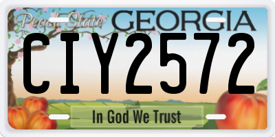 GA license plate CIY2572