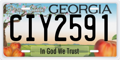 GA license plate CIY2591