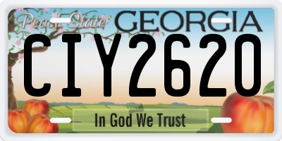 GA license plate CIY2620