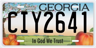 GA license plate CIY2641