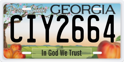 GA license plate CIY2664