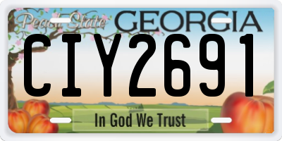 GA license plate CIY2691