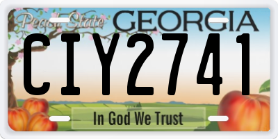 GA license plate CIY2741