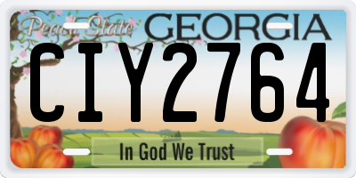 GA license plate CIY2764