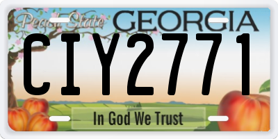 GA license plate CIY2771