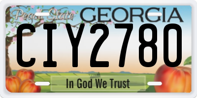 GA license plate CIY2780