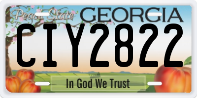 GA license plate CIY2822