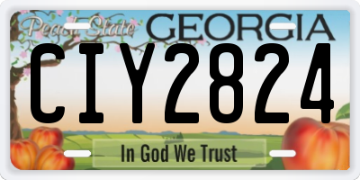 GA license plate CIY2824