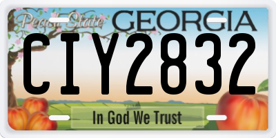 GA license plate CIY2832