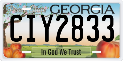 GA license plate CIY2833