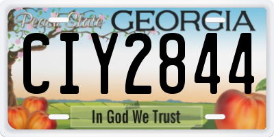 GA license plate CIY2844