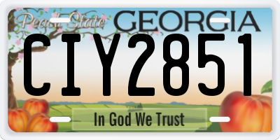 GA license plate CIY2851