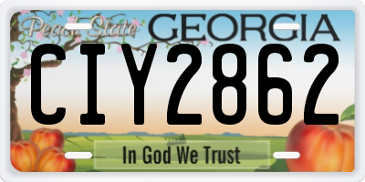 GA license plate CIY2862