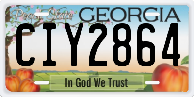 GA license plate CIY2864