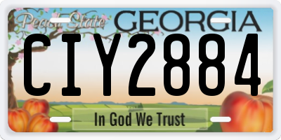 GA license plate CIY2884