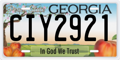 GA license plate CIY2921