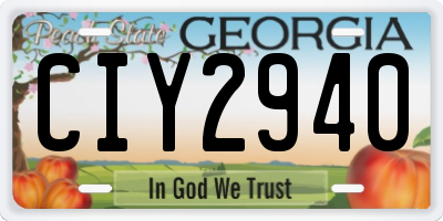 GA license plate CIY2940