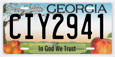 GA license plate CIY2941