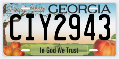 GA license plate CIY2943