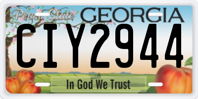 GA license plate CIY2944