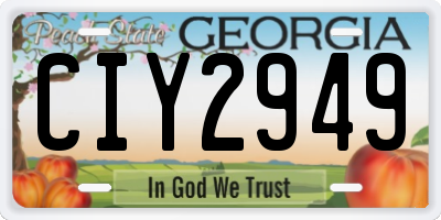 GA license plate CIY2949