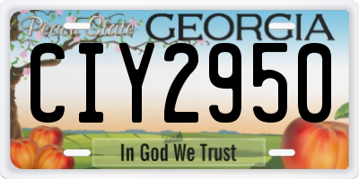 GA license plate CIY2950