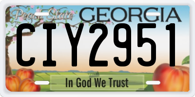 GA license plate CIY2951
