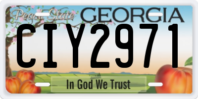 GA license plate CIY2971