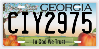 GA license plate CIY2975